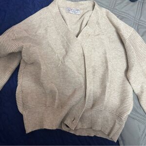 Elegant Beige Women's Cardigan